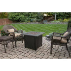 Bronze Mesa Propane Fire Table – 30" with Lava Rock + Protective Cover