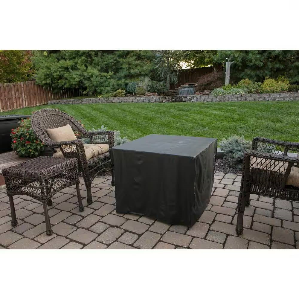 Bronze Mesa Propane Fire Table – 30" with Lava Rock + Protective Cover