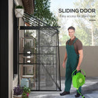 Evergreen Cottage Lean-To Greenhouse – 8.3 × 4.1 ft Polycarbonate (Black Frame)