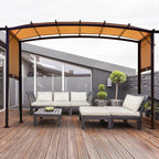 Sundown Steel Pergola Shade — 12 × 9 Ft Retractable Outdoor Sun Shelter
