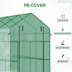 Frontier PE Garden Greenhouse – 7 × 4.7 ft with Steel Frame (Green Cover)