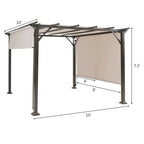 NorthPeak Retractable Pergola Shade – 10×10 (Beige Canopy)